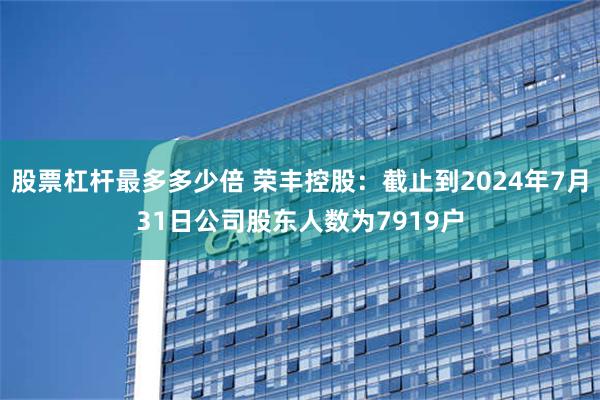 股票杠杆最多多少倍 荣丰控股：截止到2024年7月31日公司股东人数为7919户