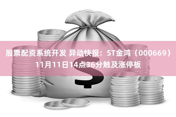 股票配资系统开发 异动快报：ST金鸿（000669）11月11日14点36分触及涨停板