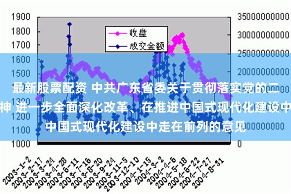 最新股票配资 中共广东省委关于贯彻落实党的二十届三中全会精神 进一步全面深化改革、在推进中国式现代化建设中走在前列的意见